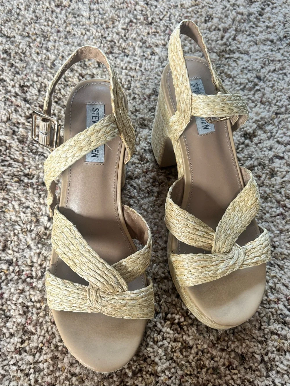 Steve Madden Braided Tan Platform Sandal